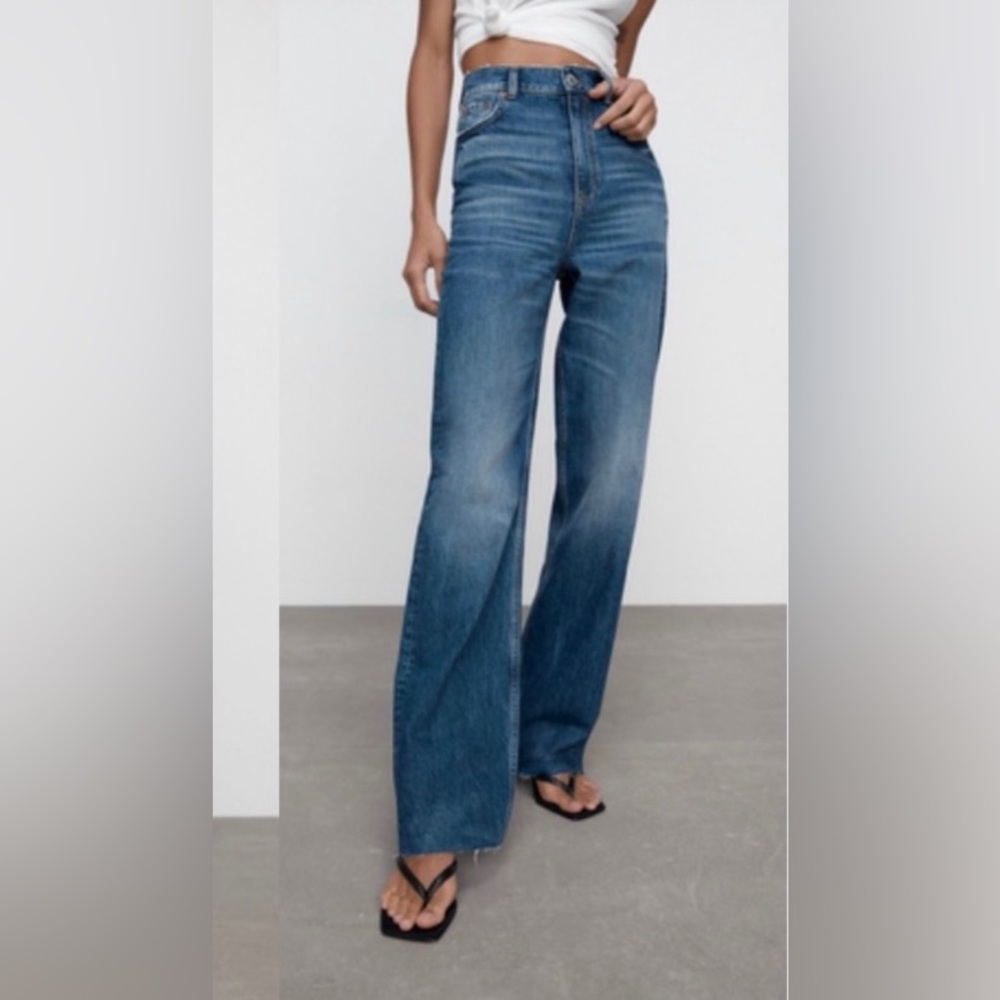 Zara 90s full length high rise jeans